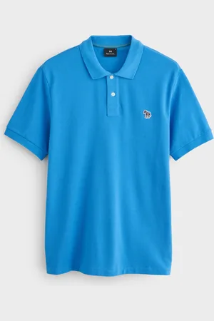 Paul Smith Regular-Fit Blue 100% Organic Cotton Polo Shirtlarge