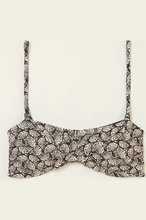 Fat Face FatFace Mono Shell Bandeau Bikini Top