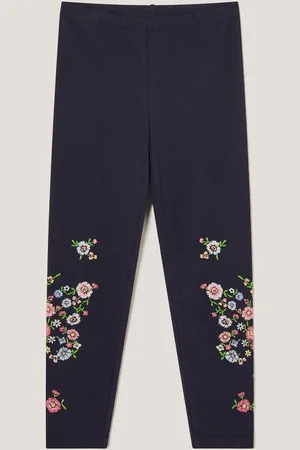 Monsoon Floral Print Embroidered Leggings110116cm