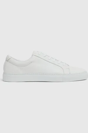 Reiss Luca Tumbled Tumbled Leather Trainers
