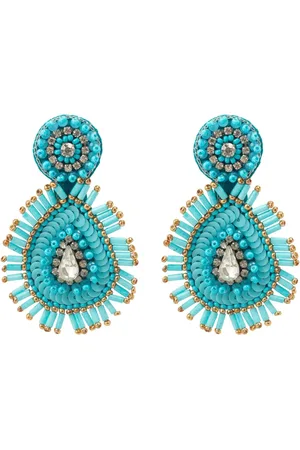 Bibi Bijoux Pink Paisley Beaded EarringsEn