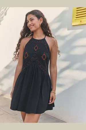 Next Jersey Embroidered 100% Cotton Mini Dress52
