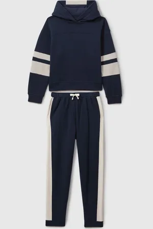 Reiss Cara Cotton Blend Colourblock Hoodie and Joggers Set7-8 år