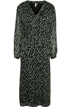 VERO MODA Chiffon Belted Animal Midi Dress34