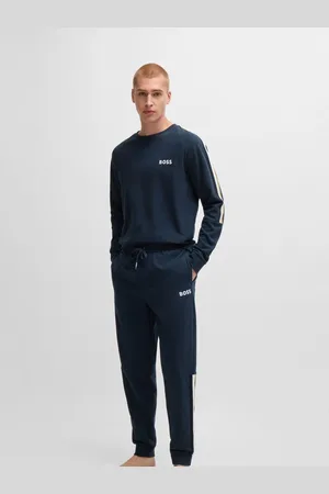 HUGO BOSS 100% Cotton Terry Pyjamas With Tape and LogosM