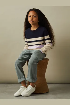 Reiss Audrey Wool Blend Stribet Rund hals Trøje6 - 7 år (116 - 122cm)