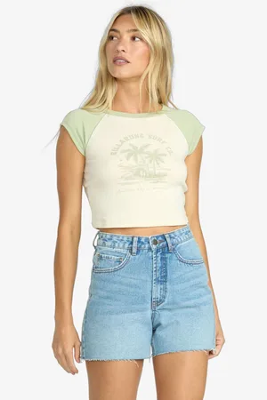 Billabong Blue 100% Cotton Riley Frayed Denim Shorts44