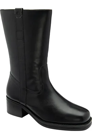 Ravel Leather Zip-Up Mid-Calf Boots