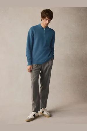Next Regular Fit Cotton Rich Knit Long Sleeve Polo ShirtXL