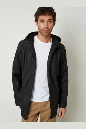 Threadbare Microfleece Lined Hooded Rubberised RaincoatM