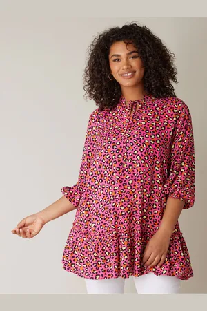 Evans Tie-Neck Frilled Hem Tunic48