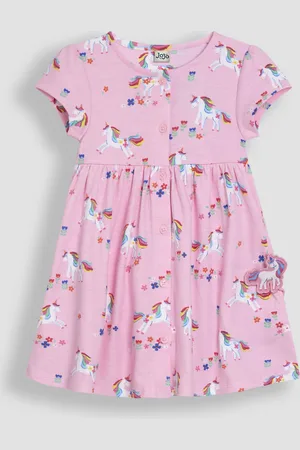 JoJo Maman Bébé 100% Cotton Button Through Dress8086cm