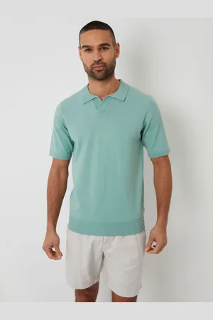 Threadbare Trophy Neck Knitted Polo-skjorterStor