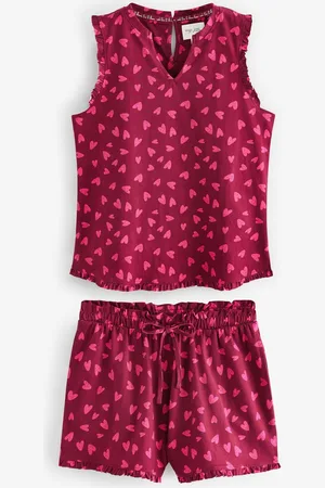 Next 100% Cotton Frill Vest Short Set PyjamasXS Reg