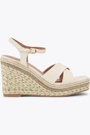 Carvela Cream Fascino Wedges Sandalseu41