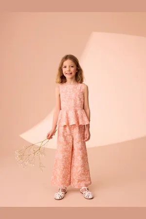 Laura Ashley Floral Peplum Top and Trousers Set140146cm