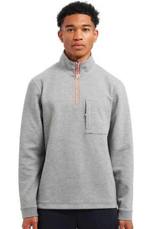 Sealskinz Grå Foulsham Vandafvisende 1/4 Zip Højhalset Sweat TopM