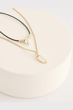 Next Two Layer Corded Necklace Made With Recycled Brass and ZincEn