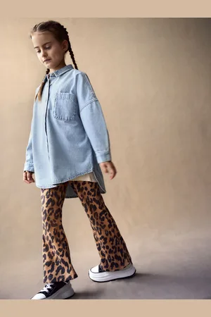 Next Flare 100% Bomuld Leggings og Denim Skjorter Sæt (3-16år)13 år (158cm)