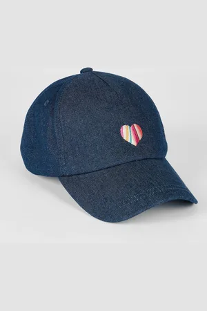 Paul Smith Blue Heart Swirl Embroidered Denim Capen