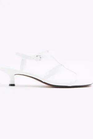 River Island T-Bar Kitten Heel Sandalseu38