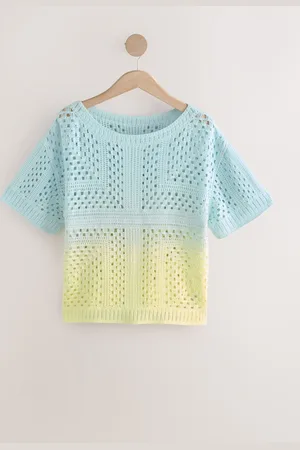 Next Kortærmet Hæklet Rund hals T-shirtlarge