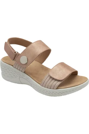 Dunlop Twin Strap Touch Fasten Wedge Sandalseu39