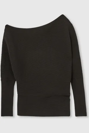 Reiss Lorna Asymmetrisk draperet striktrøjemedium