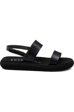 Rocket Dog Sunshine Unlined Burnished Pu Black Sandalseu37