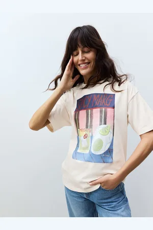 Next Pure 100% Cotton Artist Editions Frankie Thorp X Painted Spicy Margarita Oversize Short Sleeve T-ShirtL