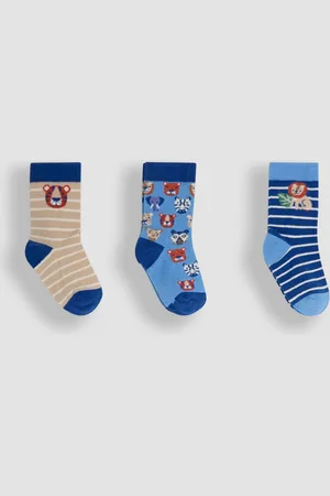 JoJo Maman Bébé 3-Pack Printed Socks98104cm