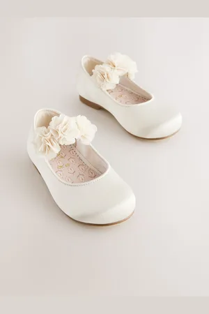 Next Satin brudepige lejlighed Corsage Mary Jane Sko