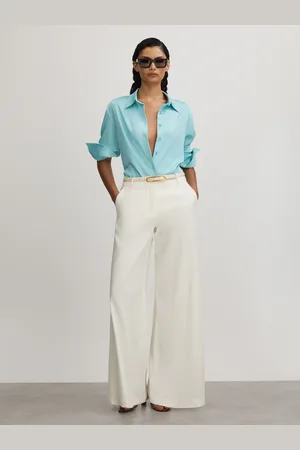 Anna Quan Wide Leg Linen Blend Trousers36