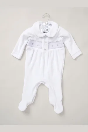 Rock-a-bye Baby Boutique Blue Velour All-In-One Sleepsuit3 - 6 måneder (62 - 68cm)