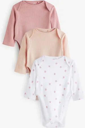 Next Hip Dysplasia Long Sleeve 100% Cotton Bodysuits 3 Pack3 - 6 måneder (62 - 68cm)