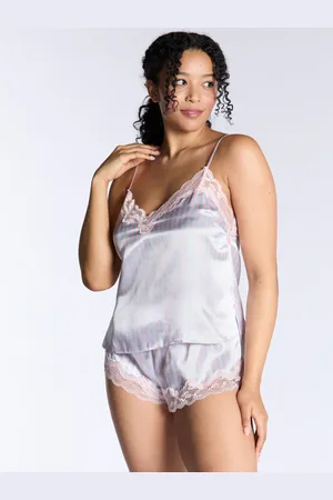Boux Avenue Blue Amelia Satin Stripe Cami & Short Pyjamas Set42