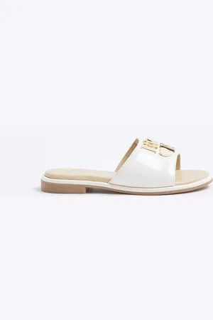 River Island Girls Heart Trim Flat Sandalsuk1eu33