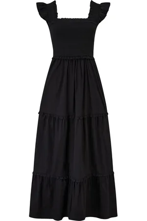Pour Moi Lucy 100% Bomuld Poplin Tiered Maxikjole36