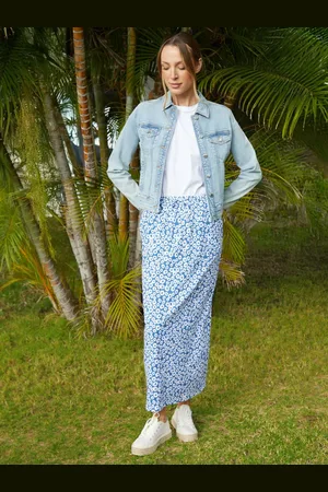 Threadbare Leopard Tryk Letvægtstrøje 100% Bomuld Midi Nederdele med lommer38