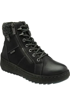 Lotus Zip Up Flat Ankle Boots