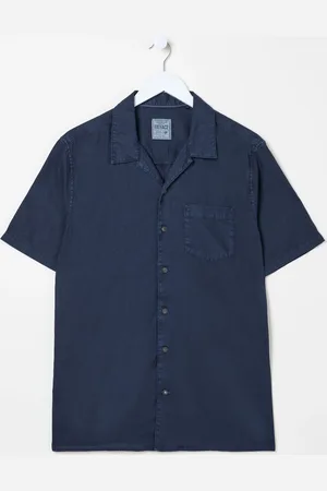 Fat Face FatFace Short Sleeve Bugle Linen Cotton Shirt2XL høj