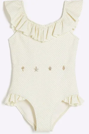 River Island Girls Frilled Charm Belt Swimsuit122128cm
