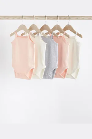 Next Baby 5 Pack Strappy 100% Cotton Vest Bodysuits1.5 - 2 år (86 - 92cm)