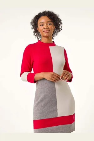Roman Petite Color Block Strik Kjole44