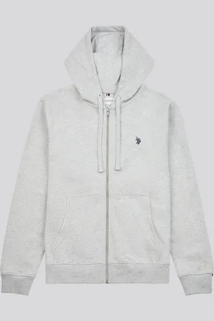 U.S. Polo Assn. U. S. Polo Assn. Mens Double Horsemen Loopback Zip HoodieMiddel
