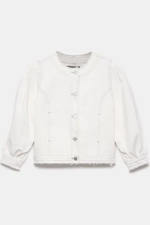 mint&berry Puff Sleeve Denim 100% Cotton Jacketmedium