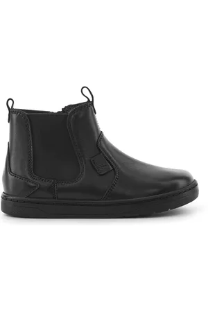 Start Rite Energy Leather Zip Up Black Boots