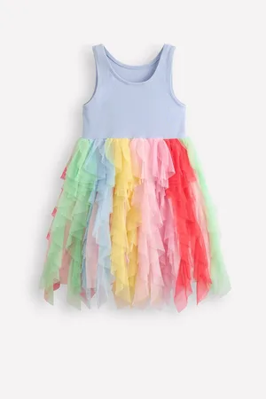 Boden Jersey Tulle Mix 100% Cotton Dress134140cm