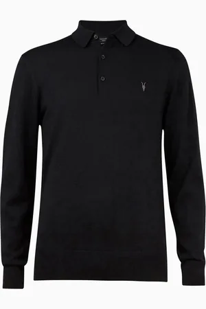 AllSaints Allsaints Mode Merino Langærmet Polo ShirtXS