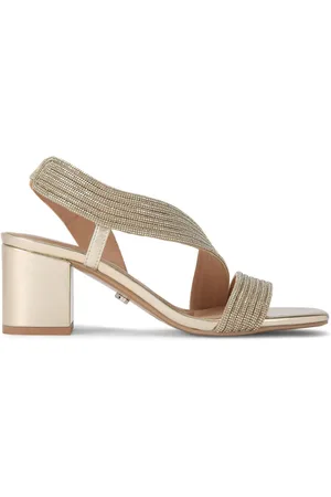 Carvela Gold Gala Block Jewel 60 Sandals